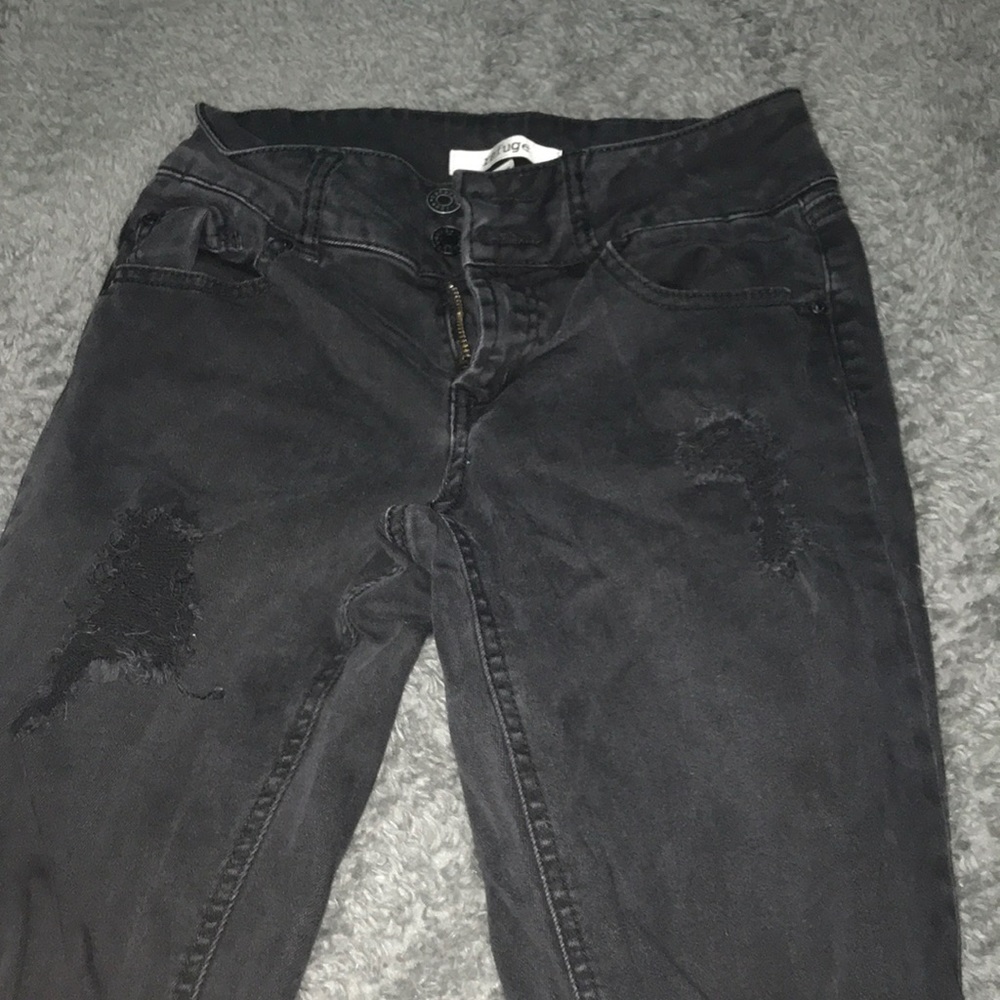 Black ripped jeans
